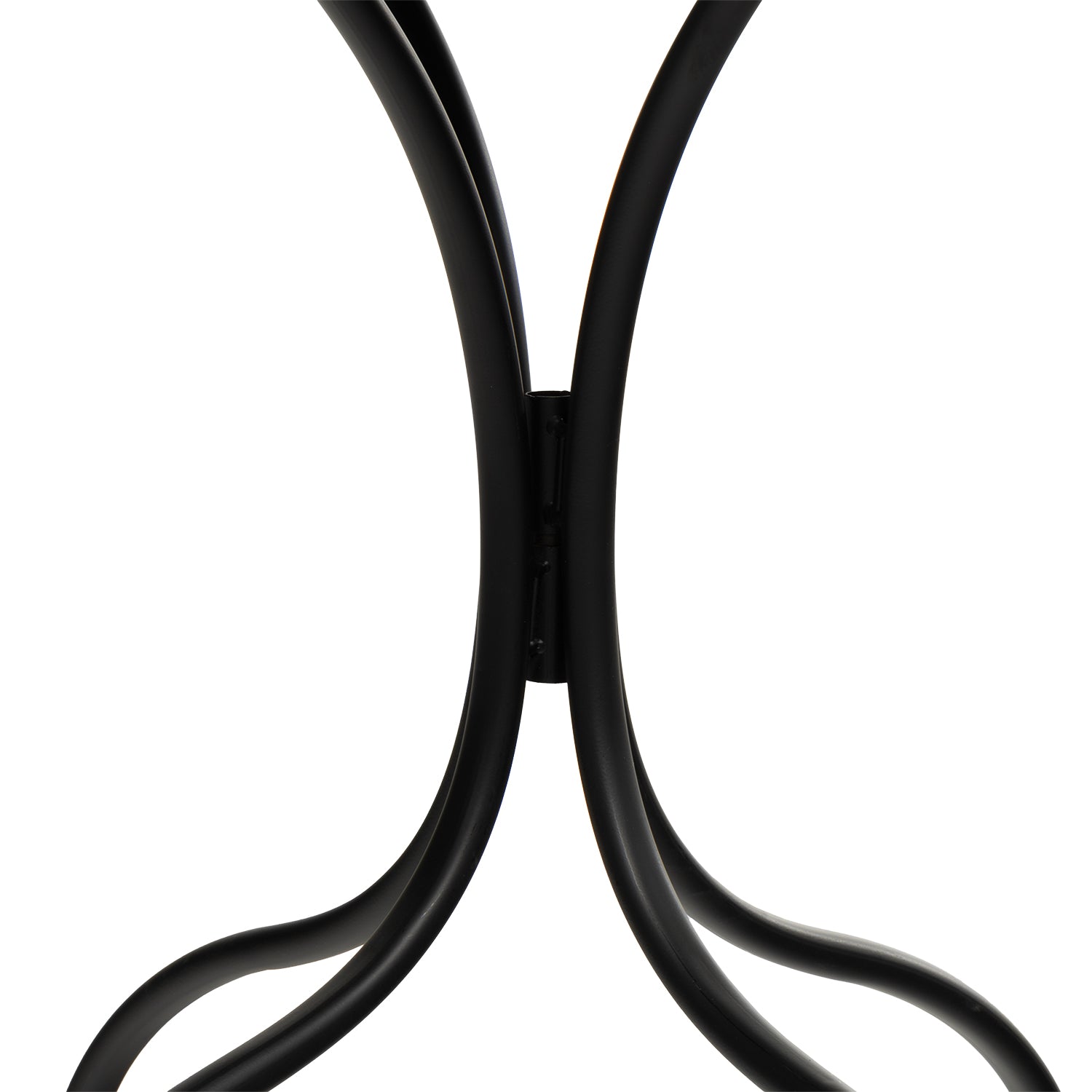 VESTIAMO CASA GIARDINO - Set giardino Bistrot tavolo rotondo 60 cm e 2 sedie in metallo Nero e Top in ceramica Effetto Marmo Grigio